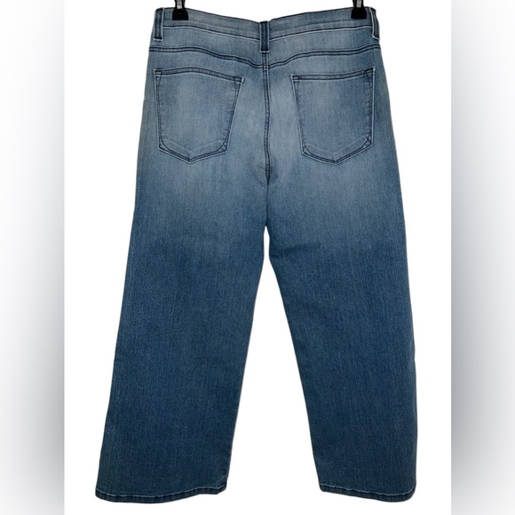 Karen Kane Cropped Jeans Women Size 12 Blue Wide Leg - Picture 2 of 4